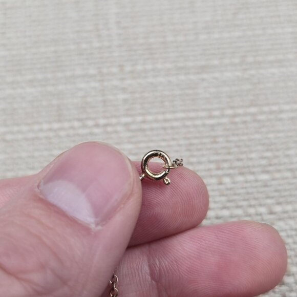 17.5 Inch Gold Over Sterling Silver KDS Initials Chain Necklace A6276 - Picture 5 of 7